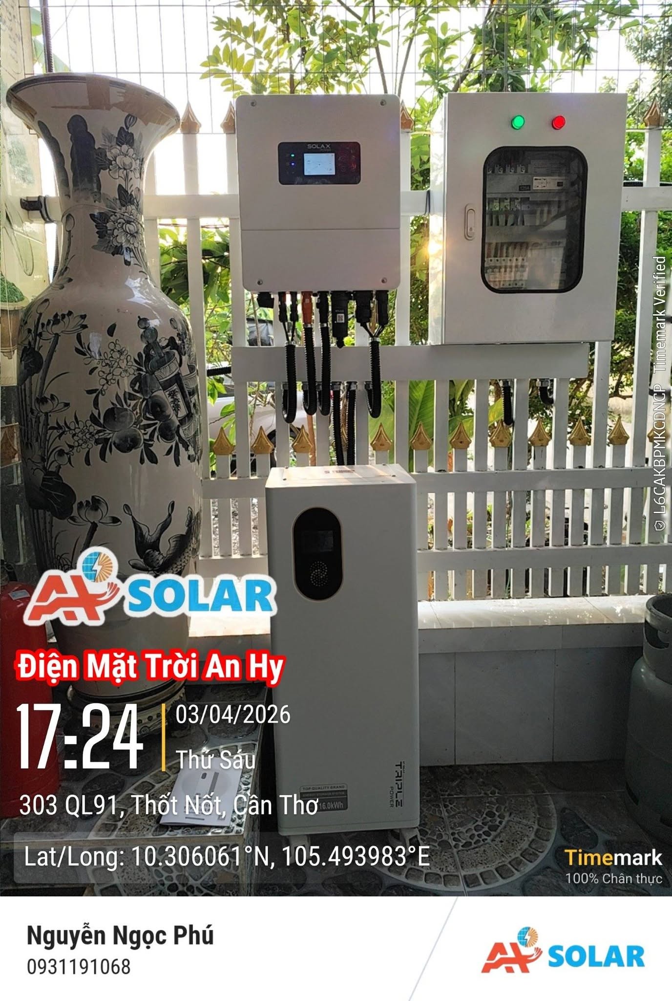 Biến tần hybrid X1-HYB-6.0-LV EU và Battery SolaX LD160